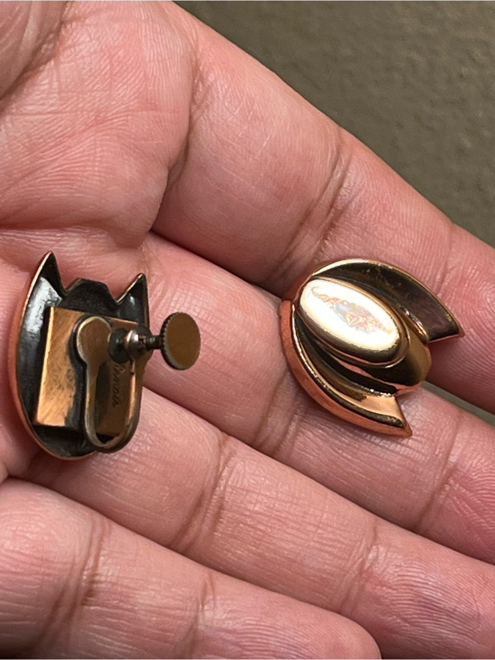Renoir 1950’s Copper Tulip Earrings Excellent vintage condition - Picture 7 of 8